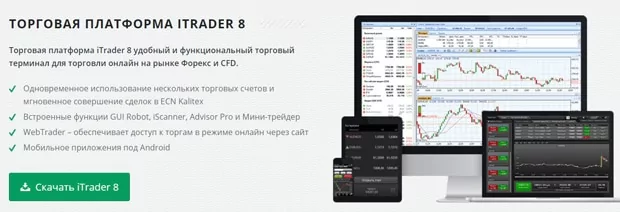 Торговая платформа iTrader 8 брокера Калита Финанс