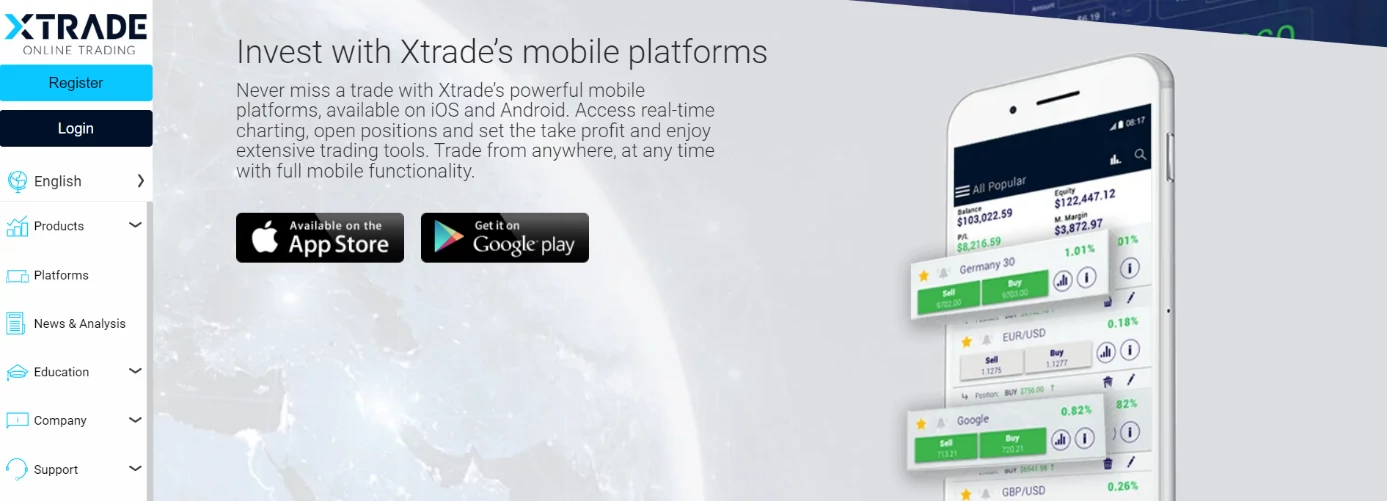 Характеристика торговой платформы Xtrade 